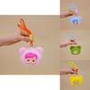 Cute Vinyl Doll Bear Head Plush Keychain With Soft Short Plush For Bag Decoration Gift For Kids