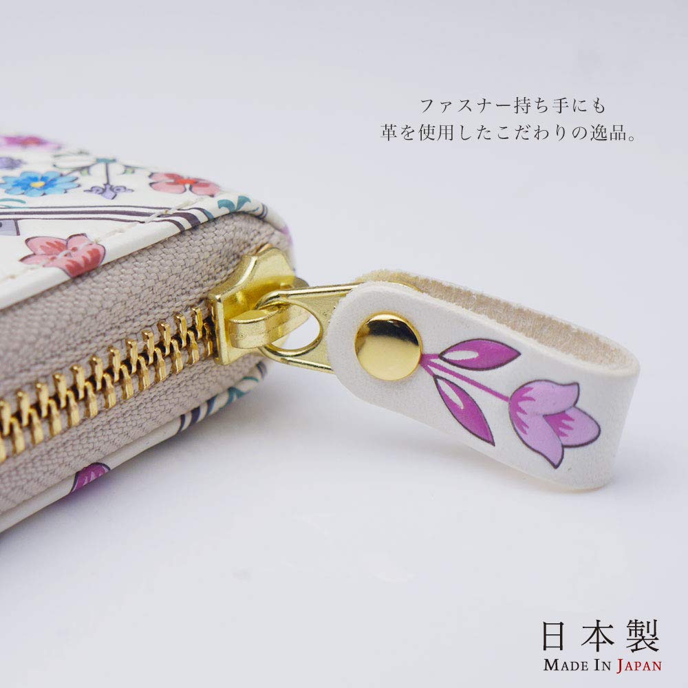 Black Sunrise Long Wallet Owl Pattern Edo Komon Wallet Wallet Round Zipper Owl Sunset [Asakusa Bunko] Yuzen-dyed