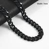 10PCS Cuban Chain 3.5/5/7/9mm Mens Necklace Stainless Steel Chain for Women Jewelry Christmas Gift