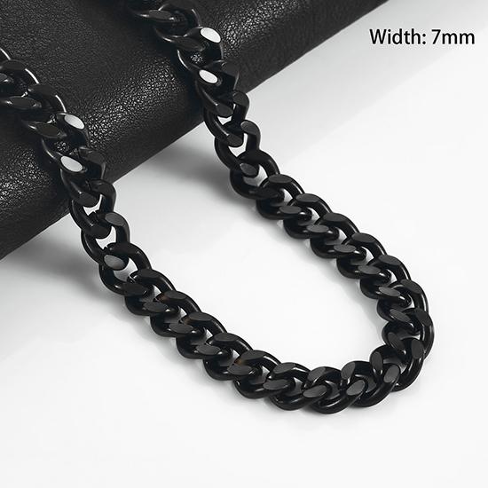 10PCS Cuban Chain 3.5/5/7/9mm Mens Necklace Stainless Steel Chain for Women Jewelry Christmas Gift