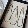 Women's Light Luxury Fashion Layered Green Crystal Collarbone Necklace