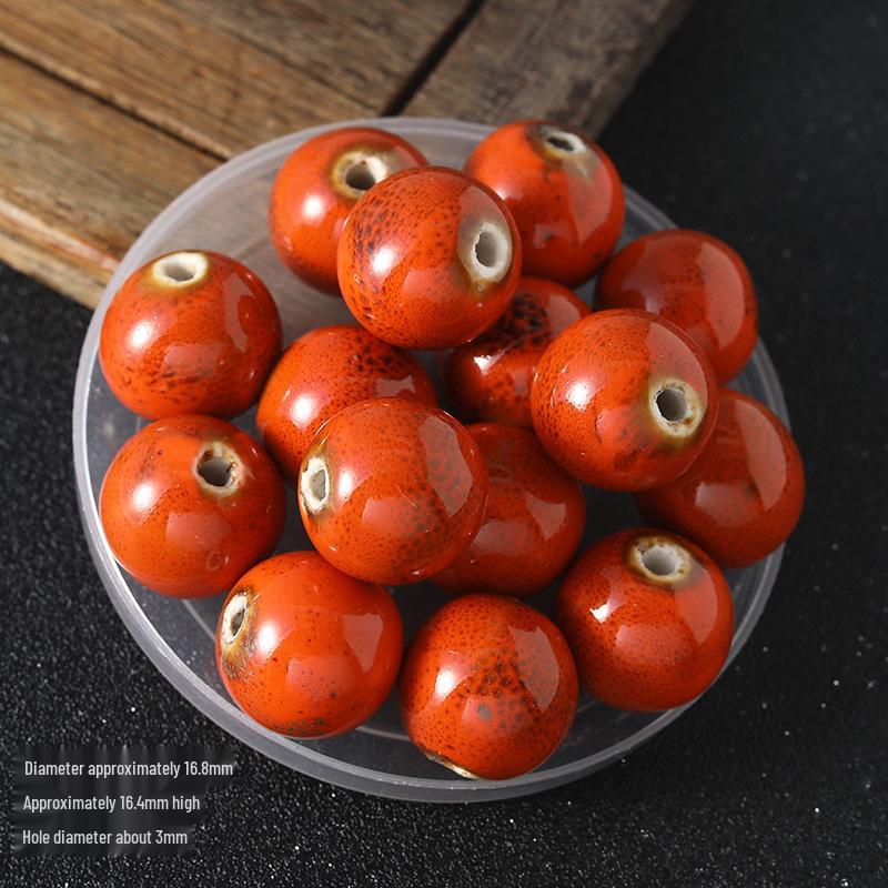 16mm Retro Ceramic Beads for DIY Bracelets & Necklaces