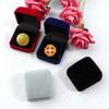 Velvet Coin Box Medals Storage Case Military Coin Display Box Jewelry Case Gift Box for Gem Coins Medals 2.04x2.2x1.25in