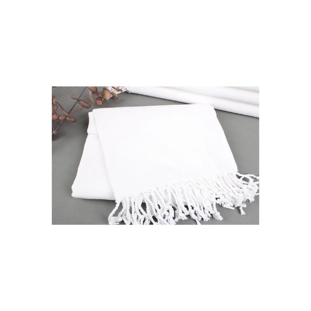 Peshtemal White Organic Beach Peshtemal 100x180 Cm Cotton Peshtemal Decor Peshtemal
