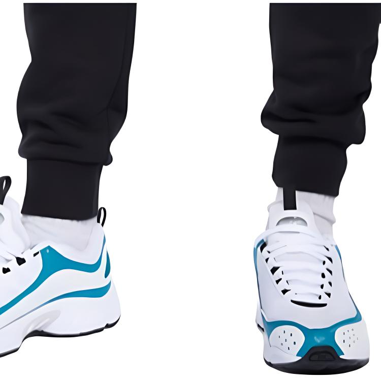 Reebok Versatile And Comfortable Mid-Waist Slim Fit Knit Sports Pants Men Bottoms Black FK2671