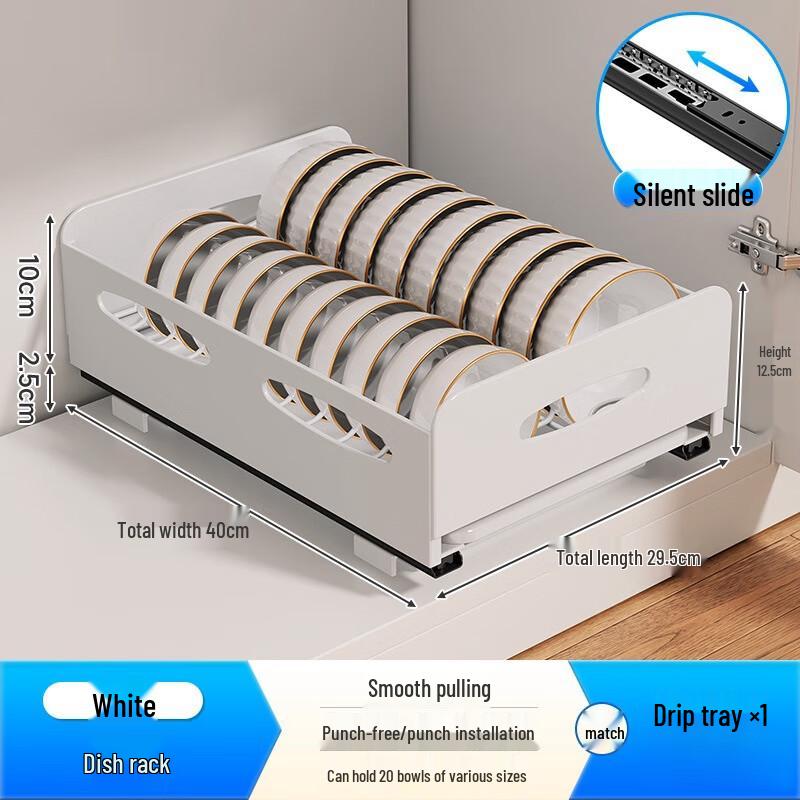 

Miling Kitchen Cabinet Pull-Out Dish Rack