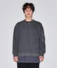ATTENTIONROW Retro Ma-1 Vintage Pigment Oversized Sweatshirt (Dark Gray)