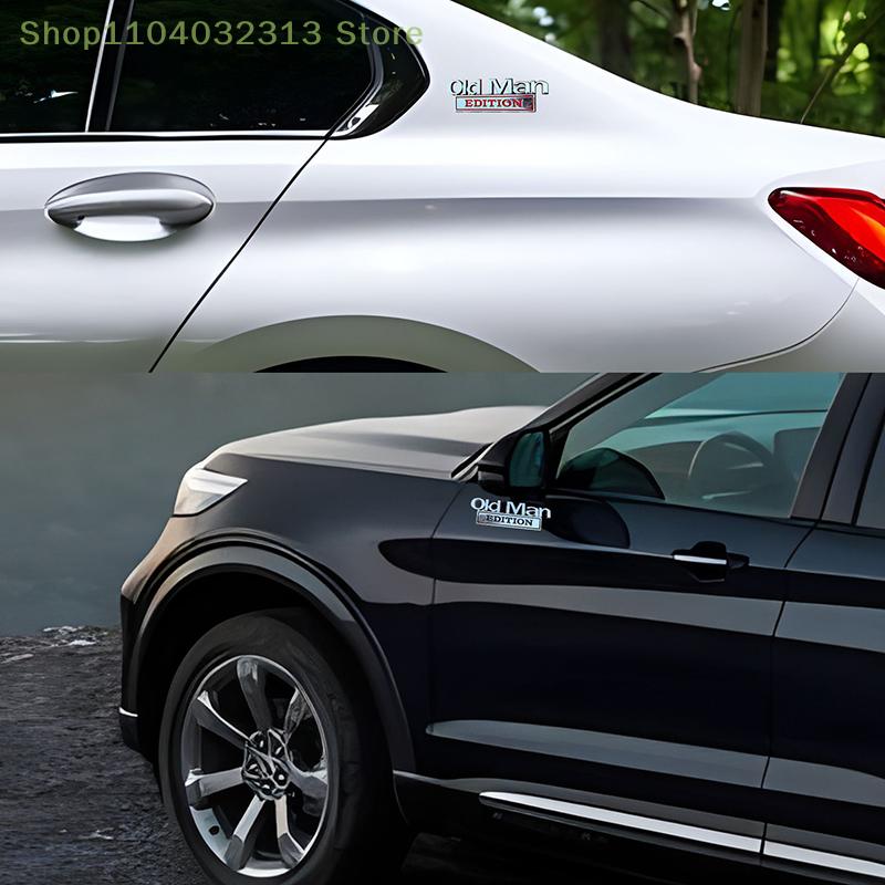 1PC Car 3D Metal Chrome Sticker Emblem OLD MAN EDITION Badge Logo Car Trunk Body Door Styling Decals Stickers Auto Accessories