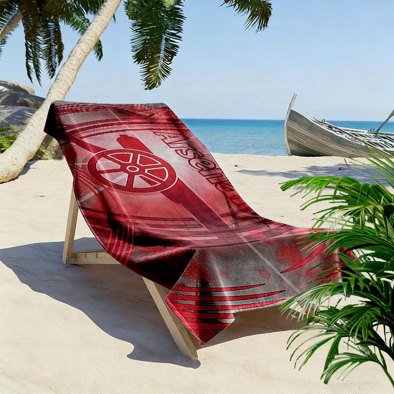 Asciugamano da Spiaggia con Stampa Arsenal Football Club, Asciugamano Grande Morbido ad Asciugatura Rapida per Spiaggia Campeggio Nuoto