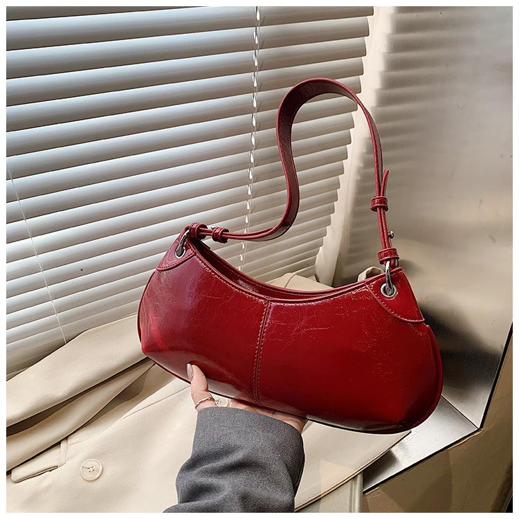 

Новая повседневная ретро мода портативная сумка-пельмень простая сумка-мессенджер на плечо универсальная сумка под мышкой для женщин