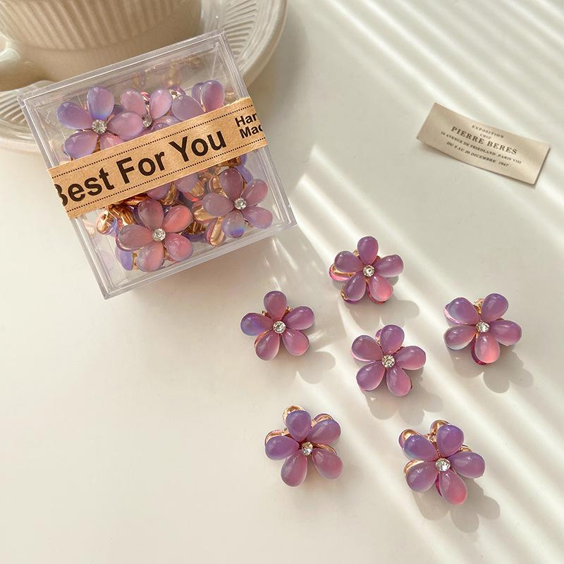 Mini Fiore Estivo Metallico Piccolo Clip a Pinza Nuovo Petalo Fermaglio per Capelli da Donna Clip per Frangia Clip Laterale per Capelli Accessori per Capelli Donna
