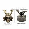Japenese Samurai Skull Helmet Brass Knife Bead EDC DIY Paracord Woven Bracelet Lanyard Pendant Accessories Outdoor Tool Hangings