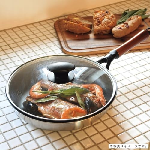 Pearl Metal Glass Lid for 26cm Cook Plus, Fully Strengthened, with Steam Hole, HC-261