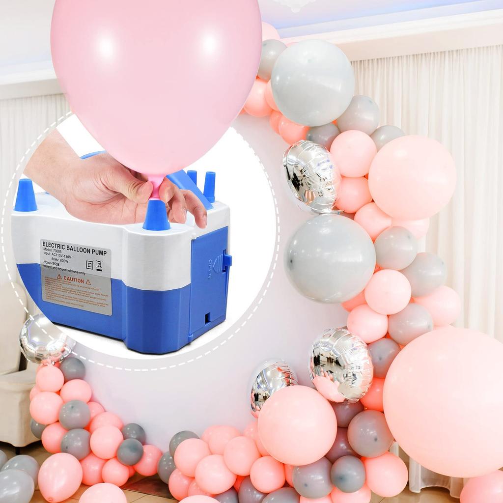 OBEST Balloon Inflator Air Pump Electric Air Pump Balloon Air Pump Portable Electric Balloon Blower Pump with Wire Cord Automatic Balloon Blower 2 Air