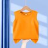 Boys' Solid Color Cotton Tank Top - Summer Sleeveless T-Shirt for Kids and Baby.