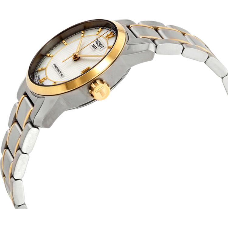 Tissot Otomatik Mekanik Mekanizma Su Geçirmez Kadın Saati 32mm Beyaz Kadran Titanyum Saat Kasası T087.207.55.117.00