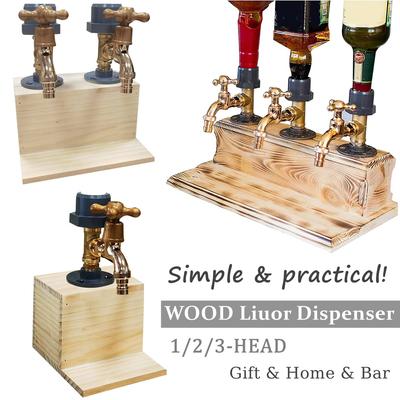 Faucet Shaped Alcohol Drink Liquor Beverage Beer Shot Dispenser,Wooden Whiskey Liquor Dispenser for Bar home,Men's Gift For Dad