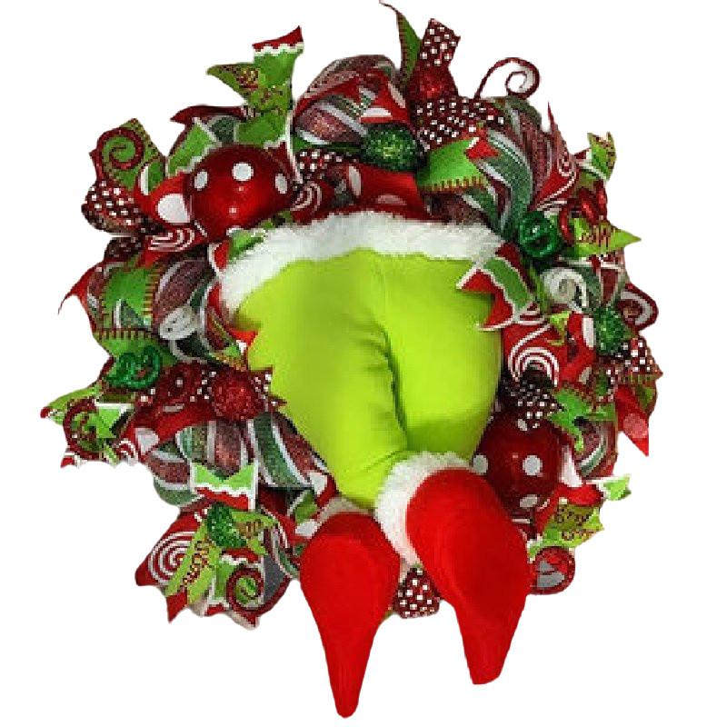 The Funny Christmas Burlap Wreath Door Creative Christmas Decorations