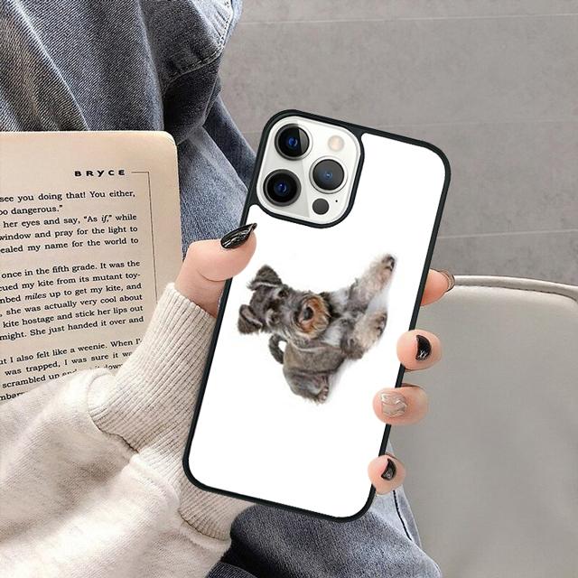 Cute Miniature Schnauzer Puppy Phone Case Cover for iPhone 17 Air 16 16e 15 13 14 11 12 Pro Max Max Plus Coque Fundas Shell