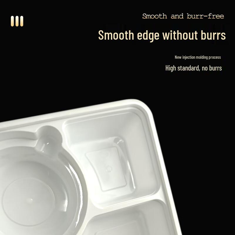 Disposable Yellow 6-Compartment Takeout Meal Box