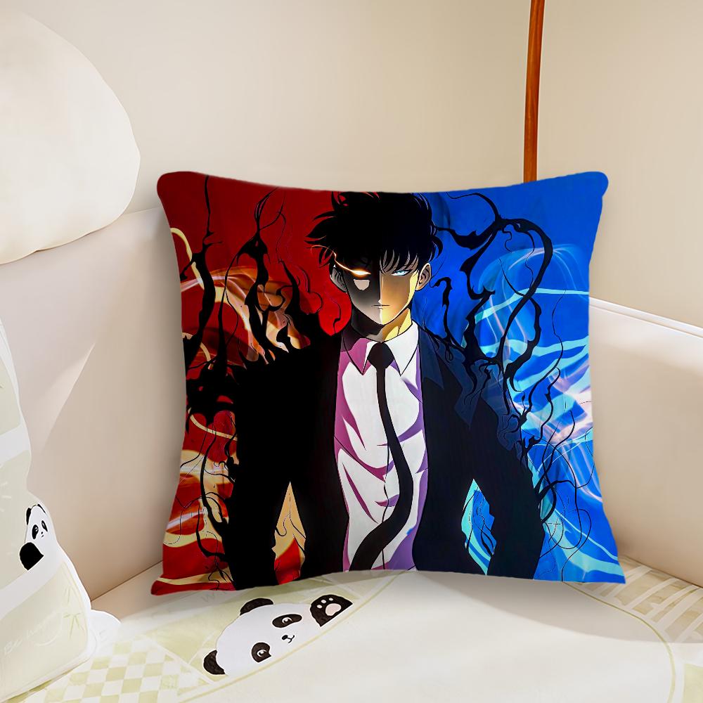 Classic Anime S-Solo L-Leveling cushion cover Living Room Headboard Bedroom Office Cushion Cushion Sofa Nap Time Pillow Case 12x12Inch
