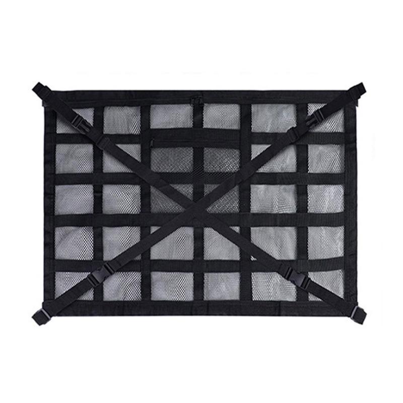 Soft Goods Roof Storage Net for Cars with Reinforced Mesh Panel and Four Point Roof Handle Mount for Cabin Order