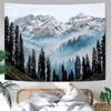 Zussun Natural Forest Tapestry Green Tree Wall Tapestry Bedroom Aesthetic Plant Stream Pool Landscape Small Tapestry Wall Hangin