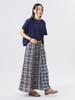 Beams Boy Madras Check Crazy Skirt, Women's, Gray, One Size, 13270114803
