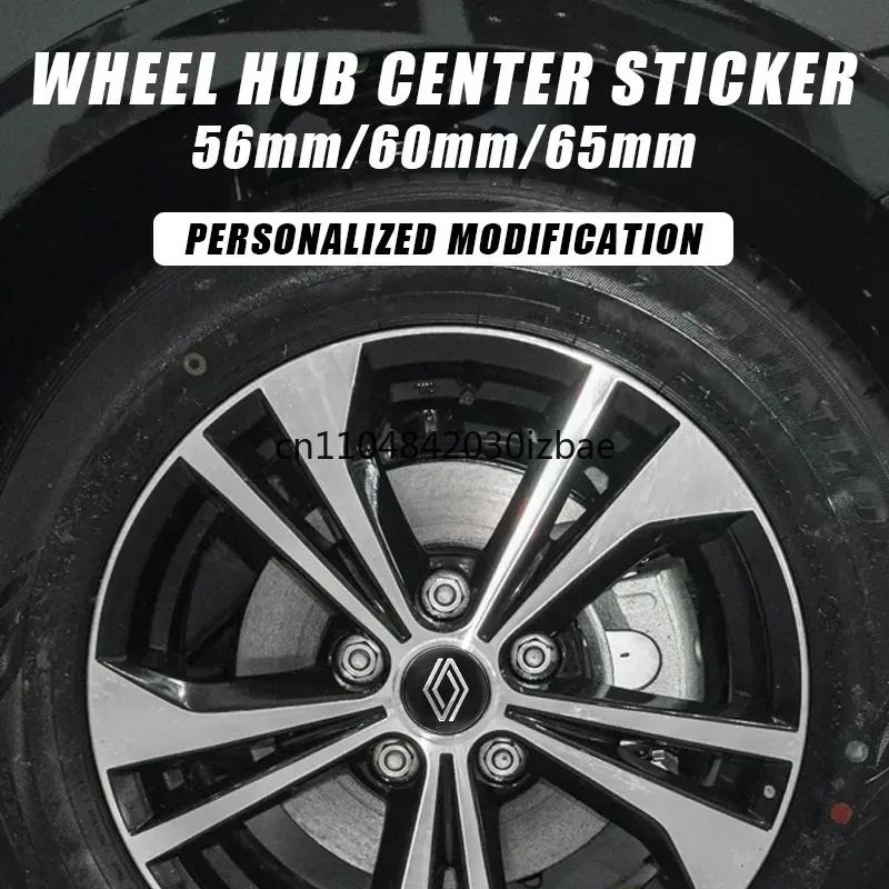 Para Renault Austral Kadjar Megane Captur Arkana Dacia Cubierta de Tapacubos de Llantas con Logo 4 Piezas 56mm 60mm 65mm Pegatinas de Tapacubos Centrales de Rueda de Coche