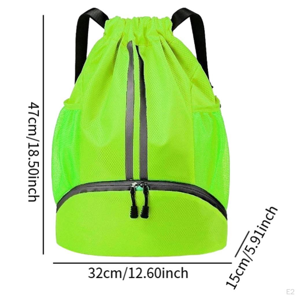 Rucsac cu șnur, Geantă de fitness portabilă cu separare uscată și umedă, Rucsac de zi separat pentru înot și sală