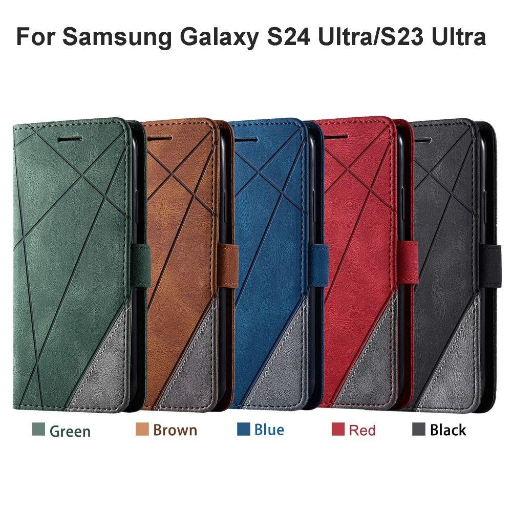 

Тримач для мобільного телефону Flip Cover для Samsung Galaxy S24 Ultra/Plus S23 Ultra/Plus Black-Galaxy S24 Ultra
