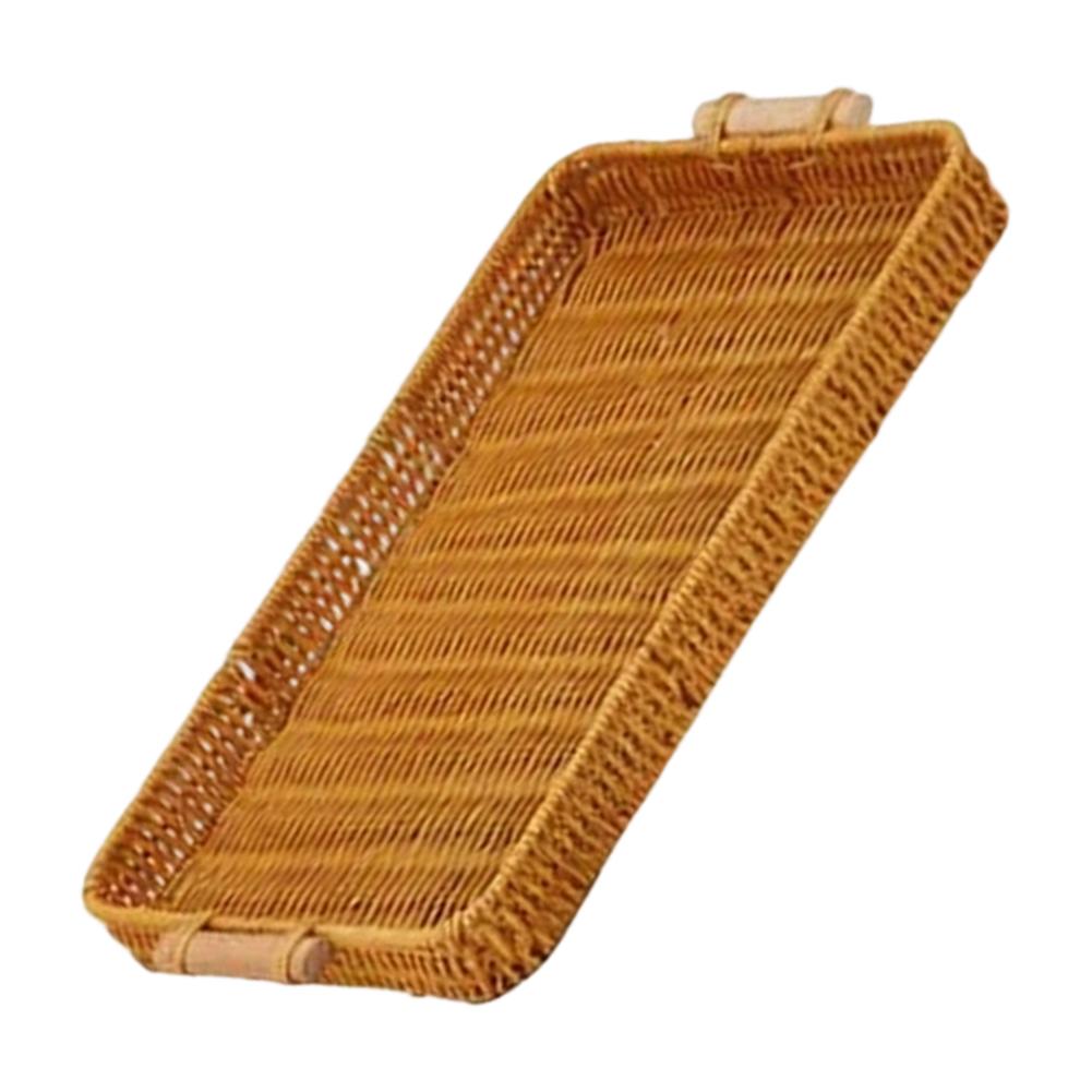 Breakfast Serving Natural Rattan Serving Tray Stylish Rattan Serving Tray Serving Tray Hand-woven Tray Two Handles