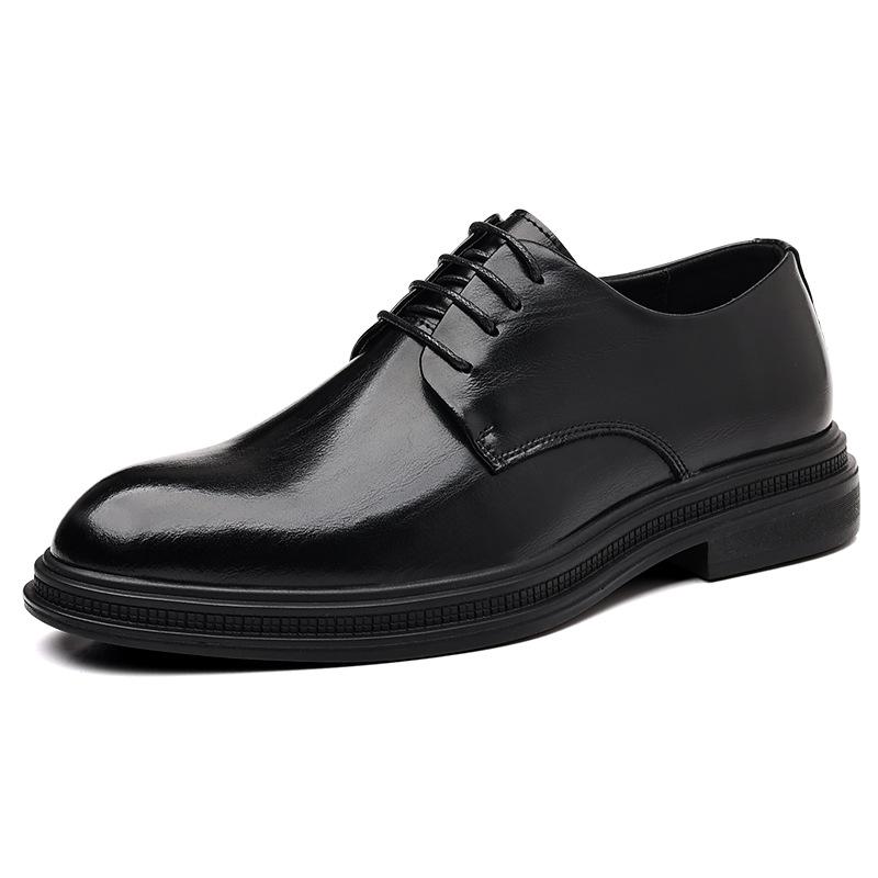 Wenzhou Leather Shoes Men's 2025 Autumn New British Style Korean Version Height-increasing Shoes Commuter Office Height-increasing 8CM Men's Shoes