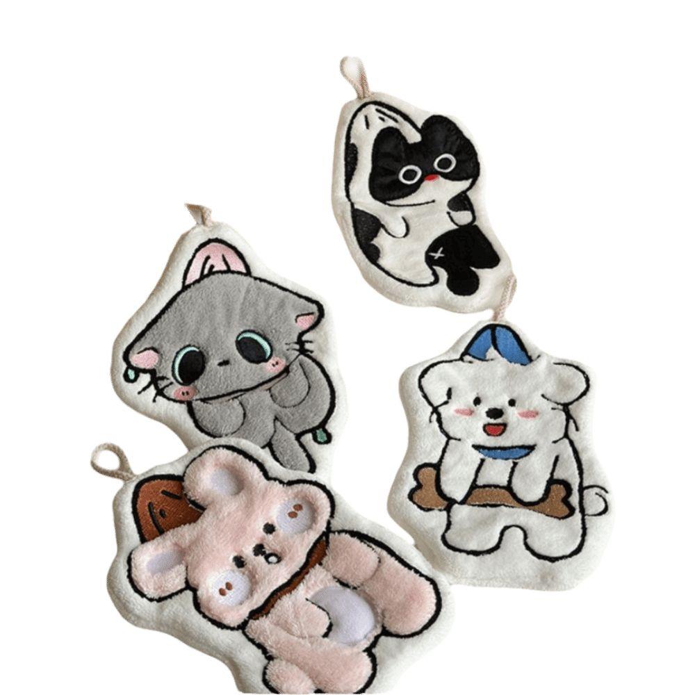 

Cute Cat Hand Towel Soft Washcloth New Bathroom Kerchief Kitchen чорний
