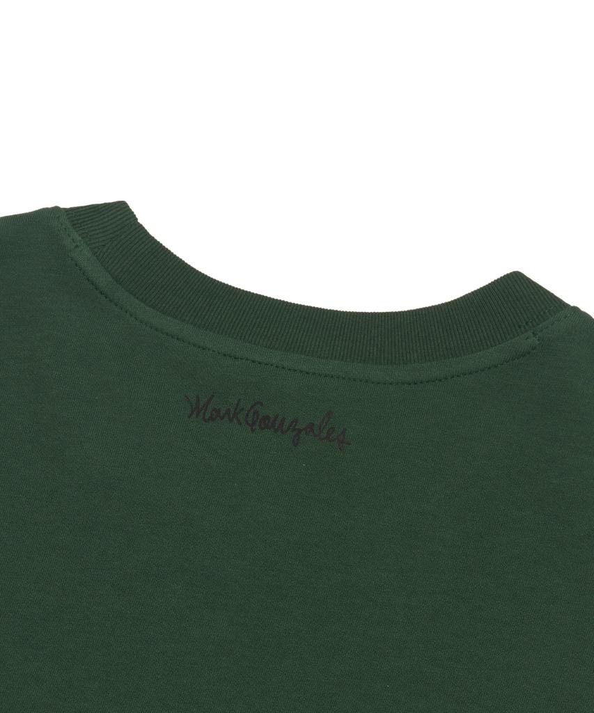 Mark Gonzales Angel Wappen Short Sleeve T-Shirt - D/Green
