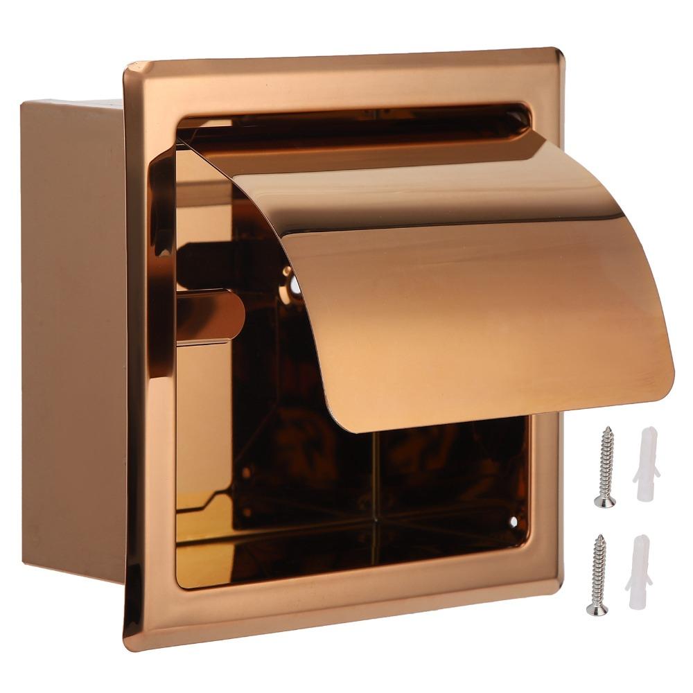 Stainless Steel Paper Towel Holder Wall Mounted Toilet Paper Dispenser Home Hotel Shopping Mall