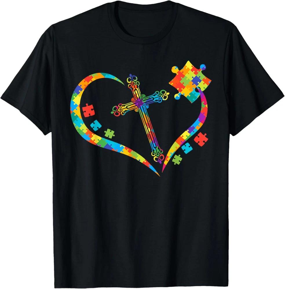 Christian Cross Puzzle Autism Awareness Costume Kids T-Shirt