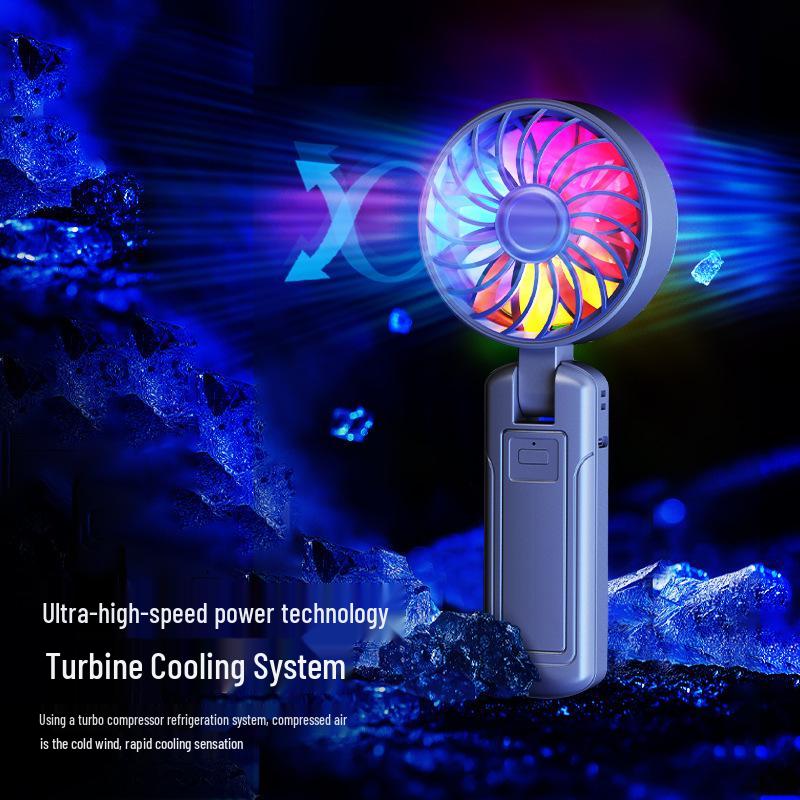 New Colorful USB Rechargeable Silent Neck-Hanging High-Speed Fan