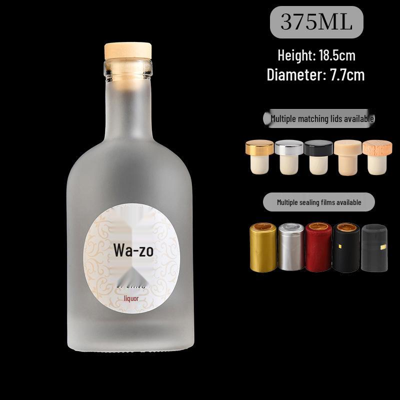 Transparent Frosted Empty Bottles for Vodka, Wine, Baijiu, and Homemade Fruit Liquor