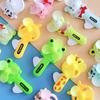 1 Pieces Random Style Cute Cartoon Animal Mini Plastic Handheld Fan Student Children Outdoor Portable Hand Press Manual Fan