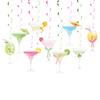 48Pcs/Set Martini Party Hanging Swirl Decoration Ceiling Hanging Streamer Spiral Decor Birthday Graduation Wedding Celebration Baby Shower Party