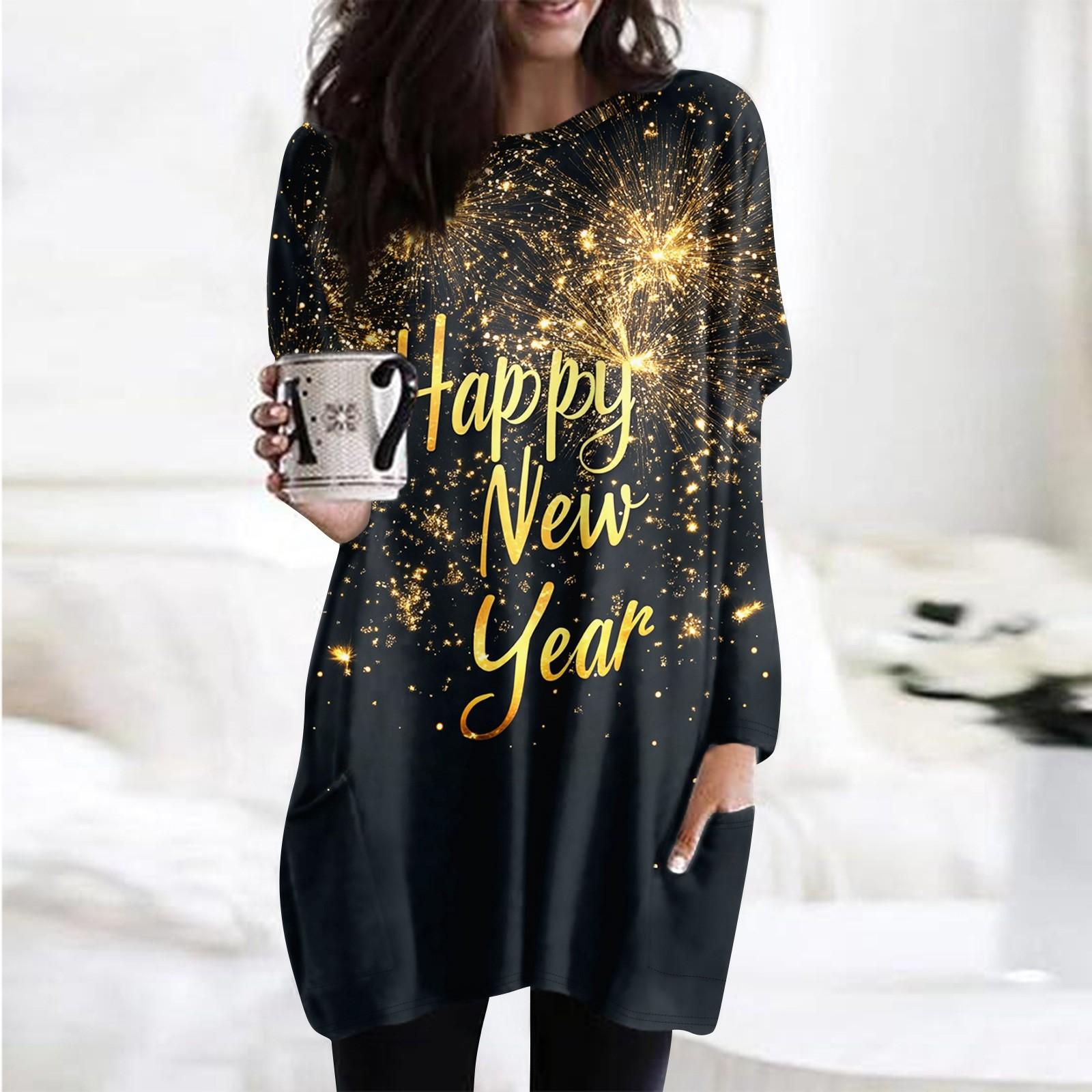 

Женская толстовка с круглым вырезом и принтом, платье-рубашка с длинными рукавами и принтом, пуловер свободного покроя, свободный крой, топы с карманами XXL чёрный