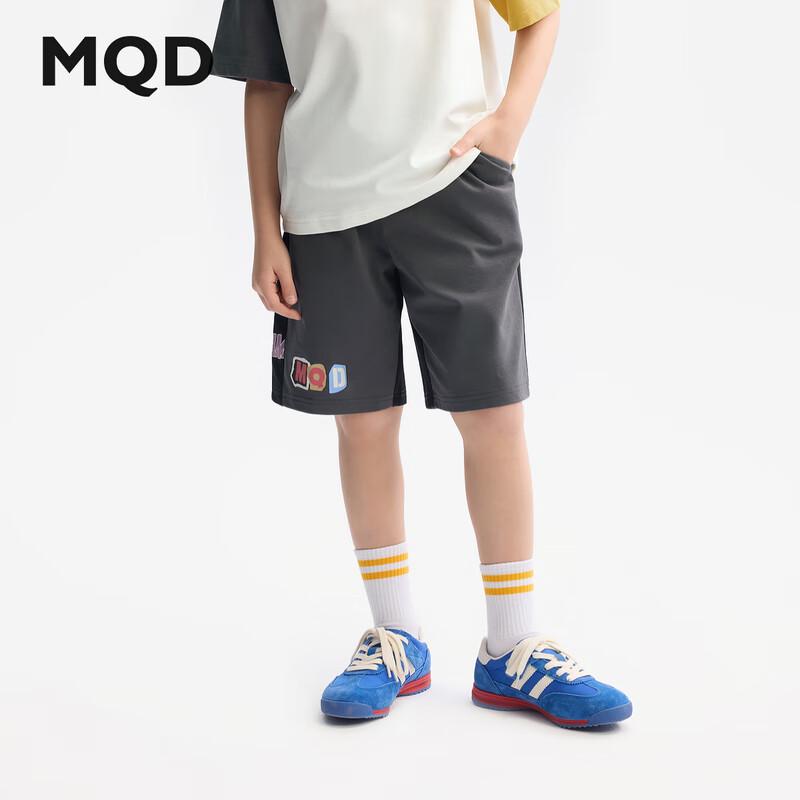 MQD Boys  Loose Fit Printed Patchwork Bermuda Sports Shorts 140cm