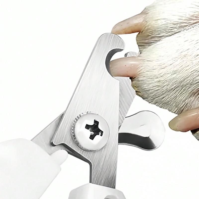 Professional Blue Stainless Steel Pet Nail Clipper Trimmer with Guard for Small Dogs Cats Non Slip Grip Handle Painless Nail