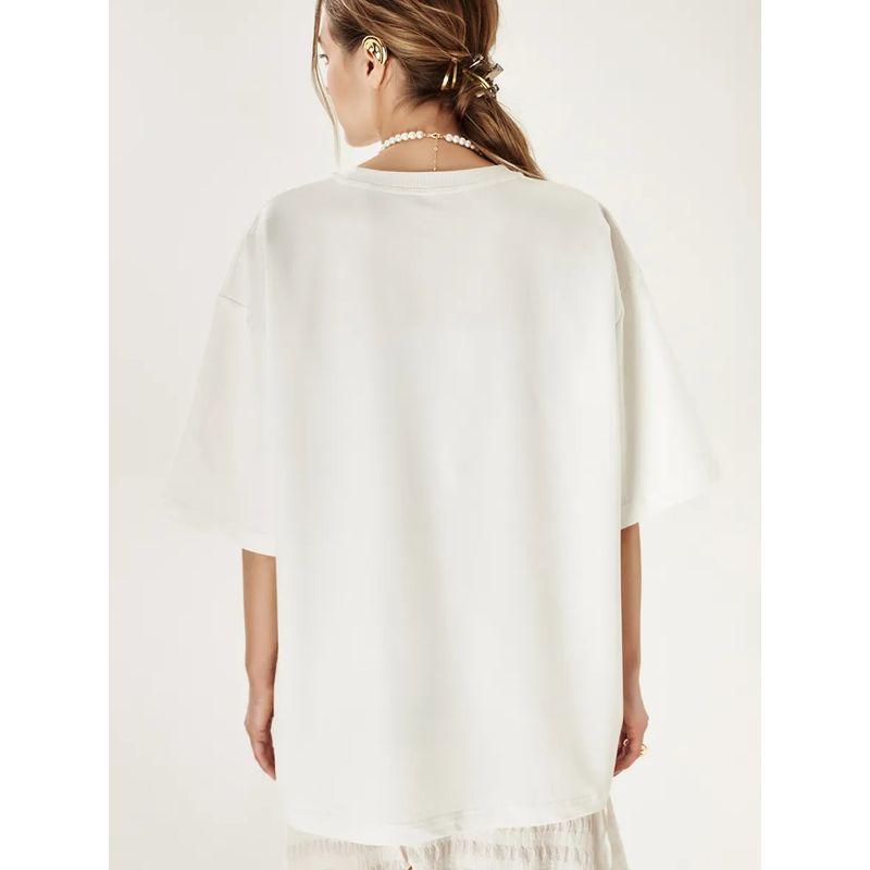 European and American New Fashion Casual Loose Print Letters T-shirt Top Loose Printed T-shirt Top