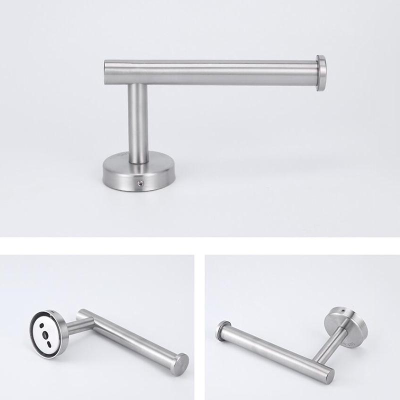 3 culori Auriu argintiu Montare pe perete cu burghiu Negru wc Inox Suport Organizator Raft cu umeraș pentru Rola de Hârtie Igienică de Baie