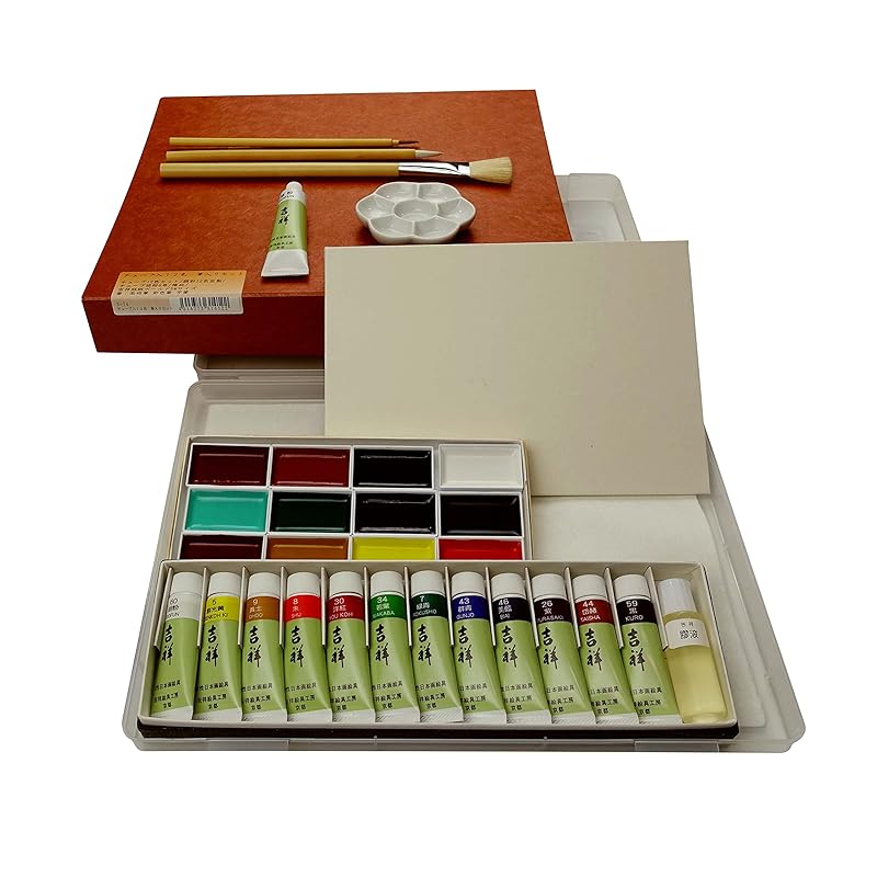 

Auspicious Japanese painting paints tube paint 12 color set With brush 3-74