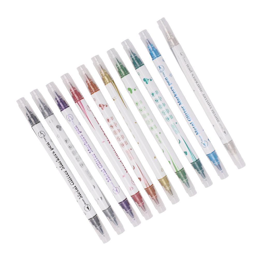 10 Colors Double Ended Nail Marker Pens Graffiti Dotting Drawing Liner Acrylic Nail Art Pen for
