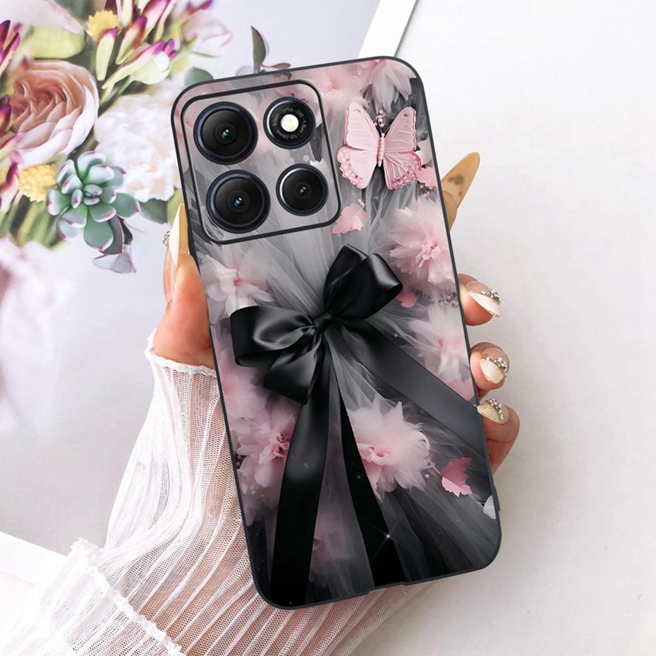 Fashion Crown Letter Case For Motorola Moto G86 G86Power Soft Black Silicone Back Cover For Moto G 86 G86 Power 5G Phone Cases