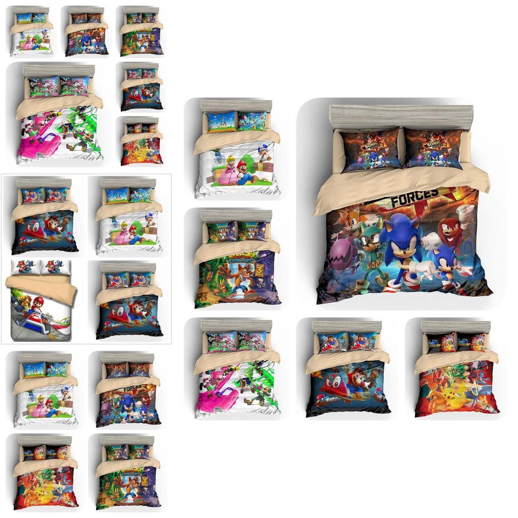High-quality Digital Print Three Piece Bedding Set Including Pillowcases And Duvet Cover For Stylish Bedrooms